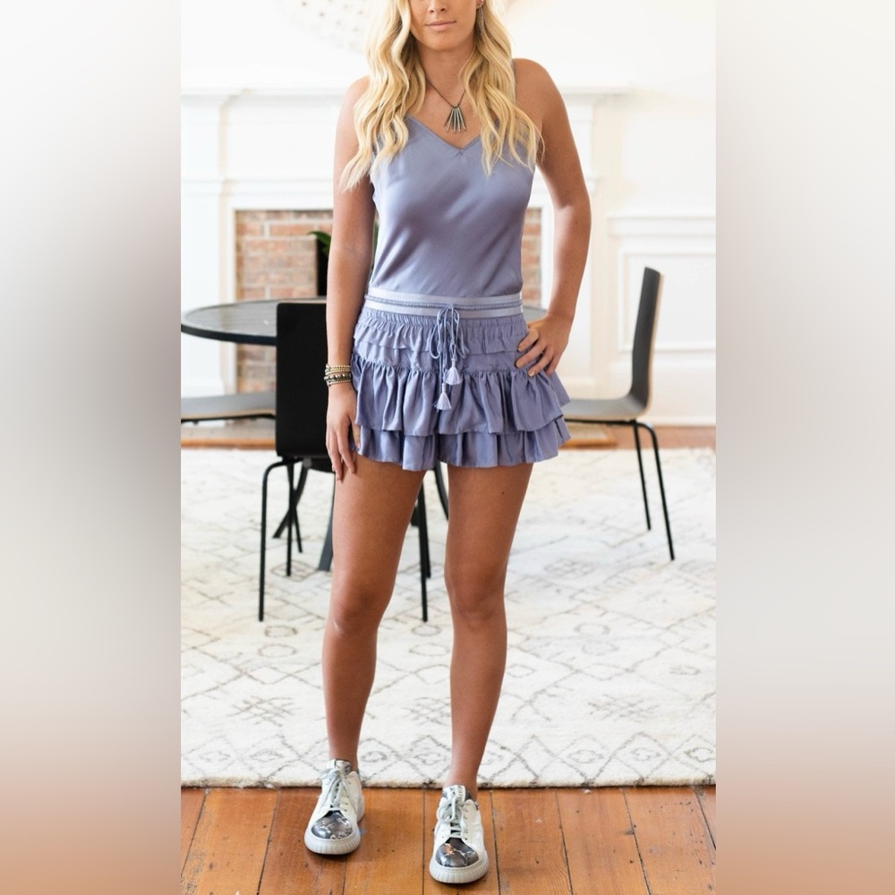SHUG Lala 100% Silk Skort & Cami Set – Size XS